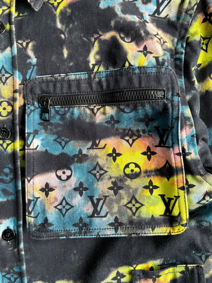 Louis Vuitton Multicolor Tie Dye Denim Shirt