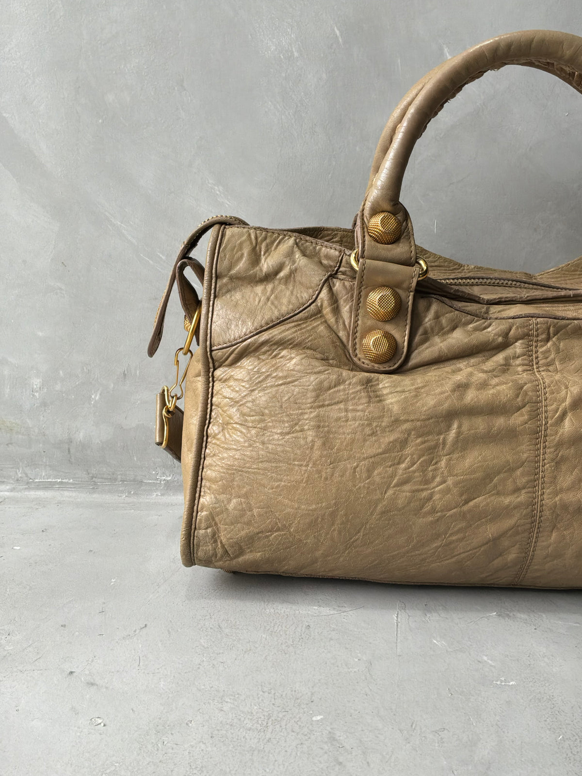 Balenciaga Part Time Old Chevre Beige Giant 21 Lambskin Bag