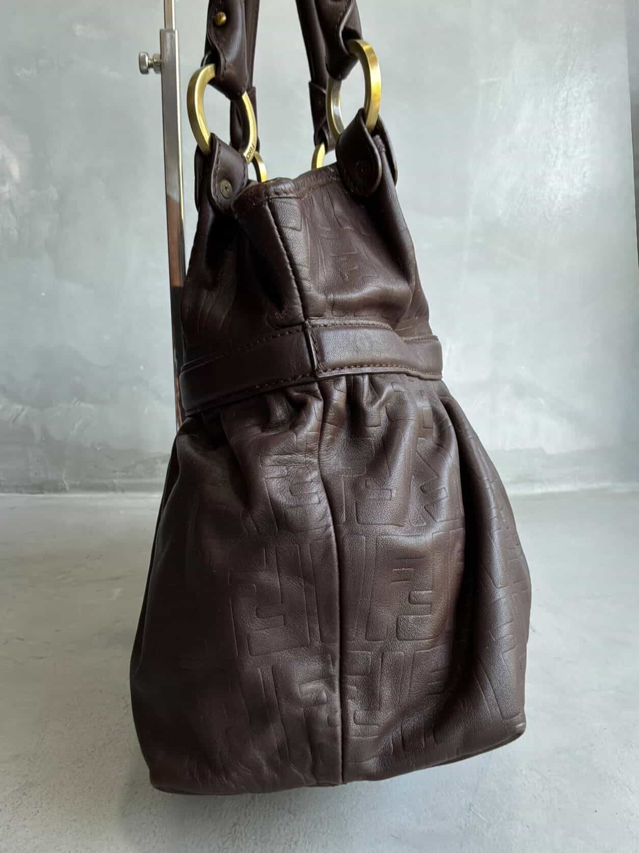 Fendi Leather Monogram Chef Bag