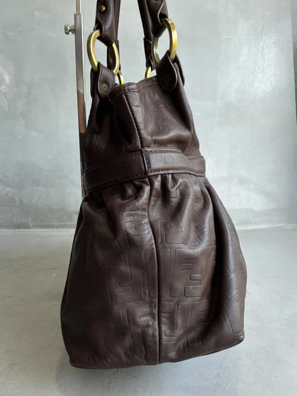 Fendi Leather Monogram Chef Bag