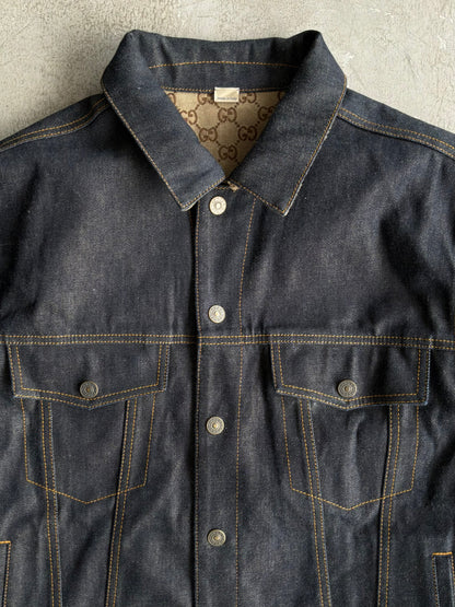 Gucci Monogram Reversible Denim Jacket