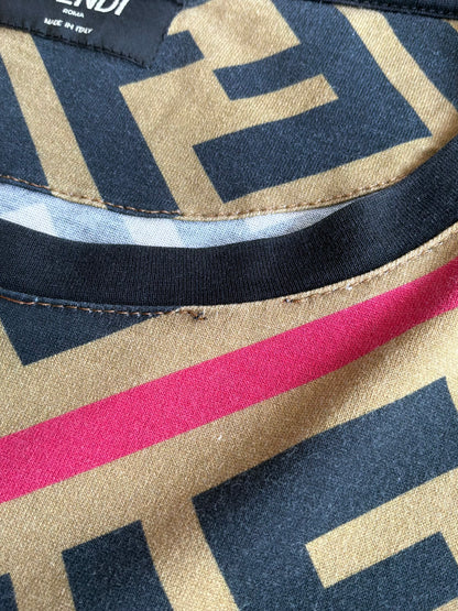 Fendi Monogram With Red Line Shirt