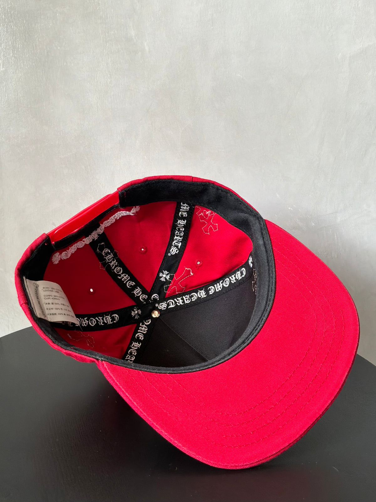 Chrome Hearts Red & White Multipatch Baseball Hat