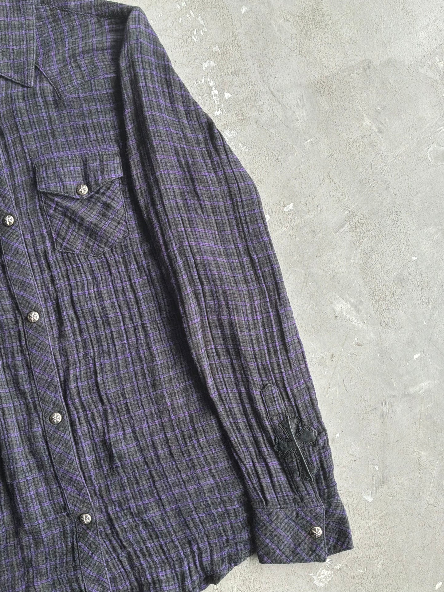 Vintage Chrome Hearts Fleur Cross Patch Flannel