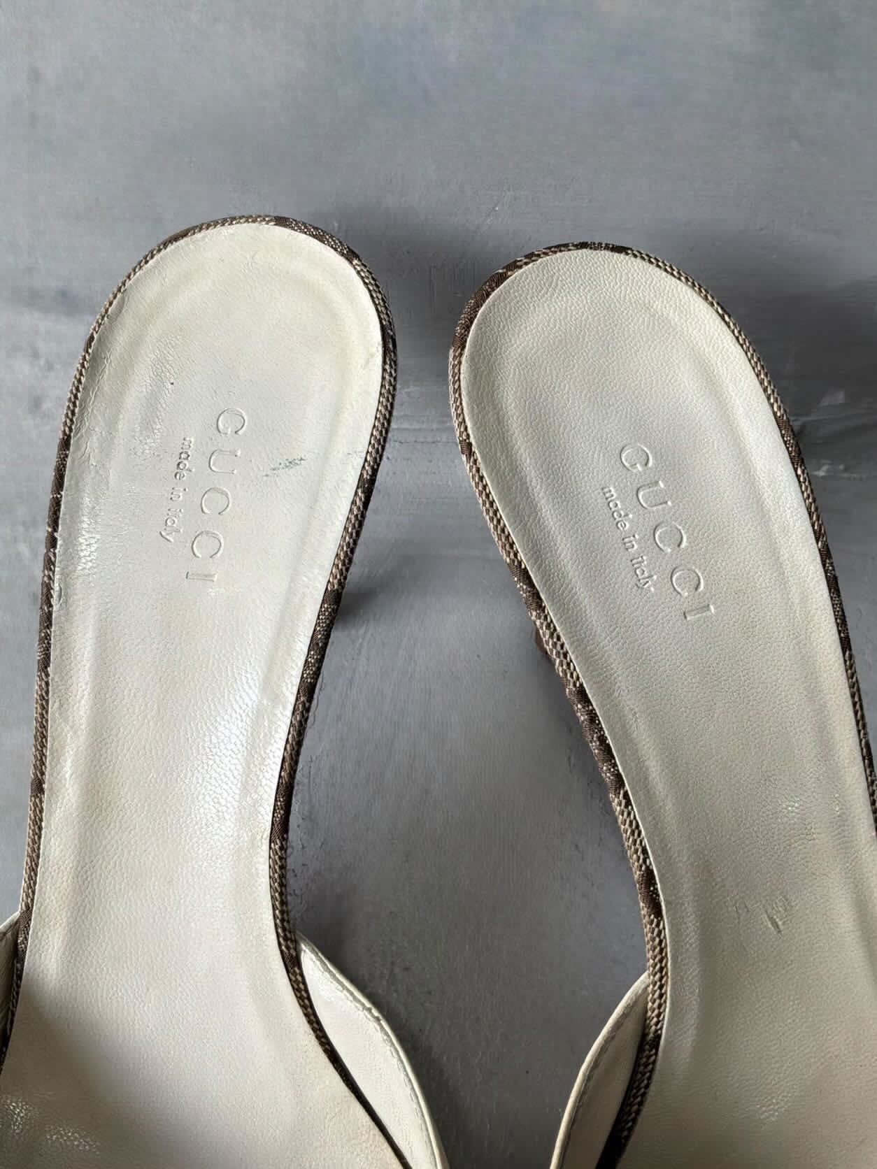 Gucci Monogram Kitten Heels