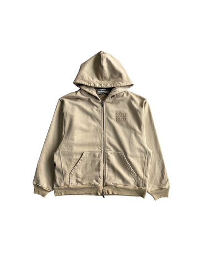 Miu Miu Chest Logo Zip Hoodie