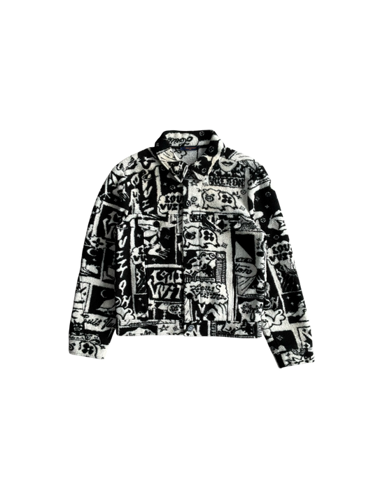 Louis Vuitton Comics Sherpa Trucker Jacket