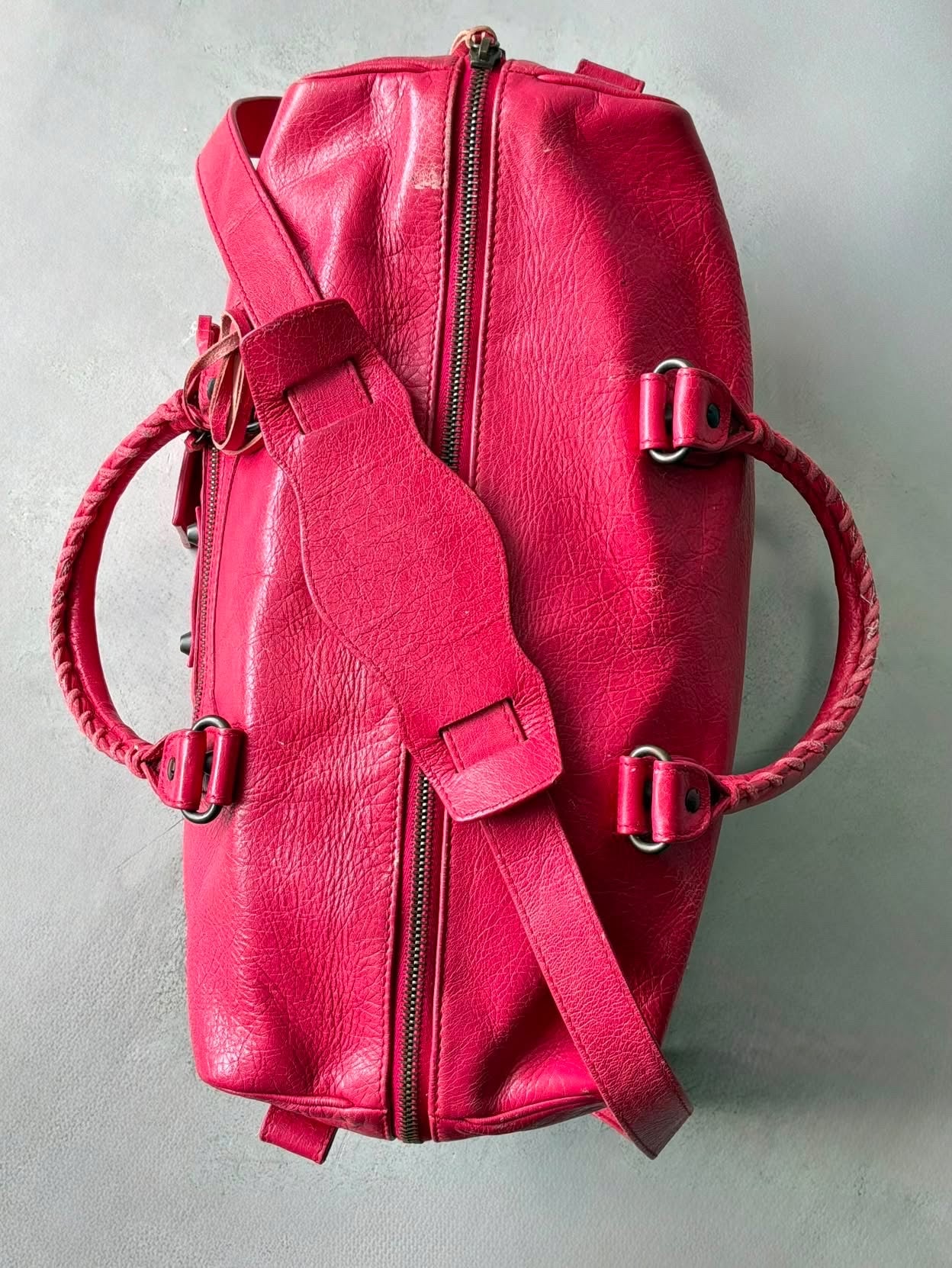 Balenciaga Large Twiggy Red Lambskin Bag