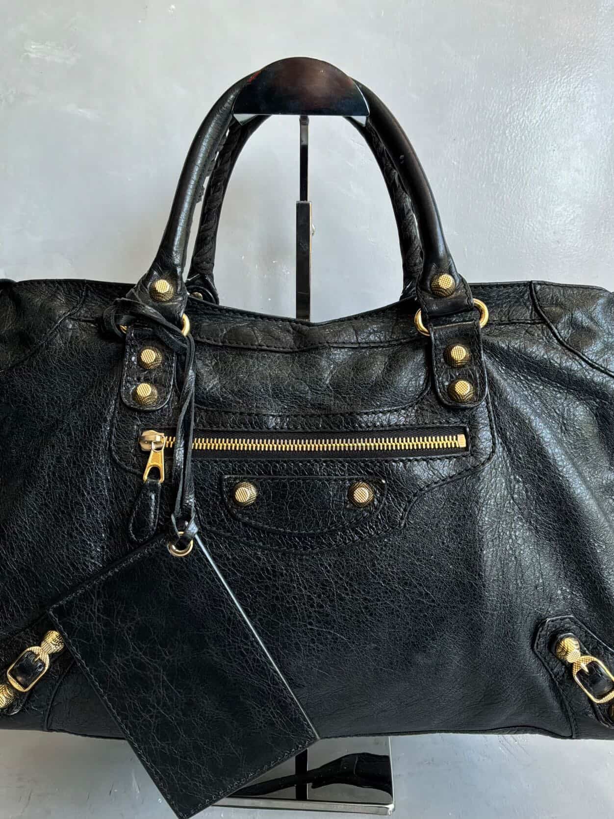 Balenciaga City Classic Medium Black On GHW
