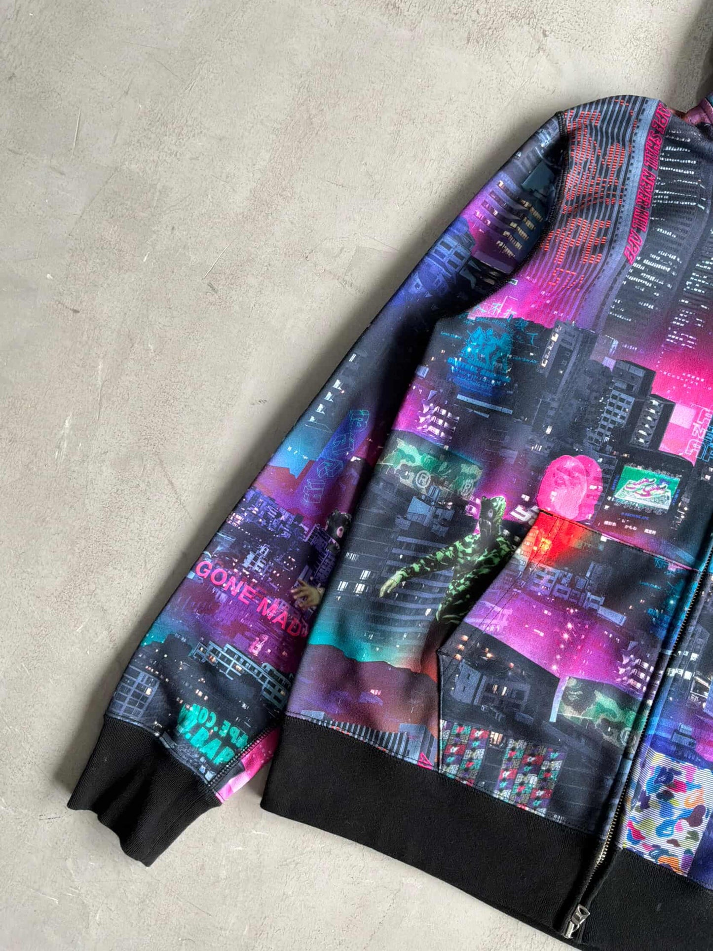 Bape Neon Tokyo Shark Full Zip Hoodie