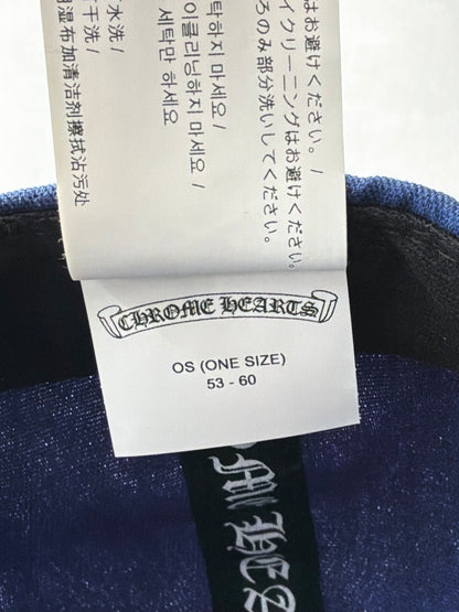Chrome Hearts Blue Embroidered Baseball Hat