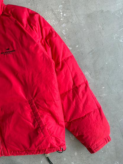 Balenciaga Vintage Red And Black Reversible Puffer Jacket