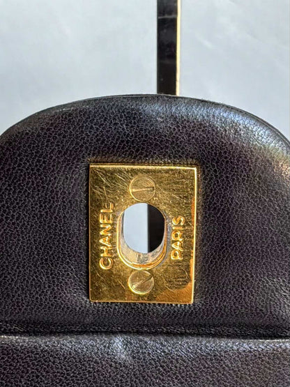 Chanel Classic Meduim Double Flap Dark Brown Shoulder Bag