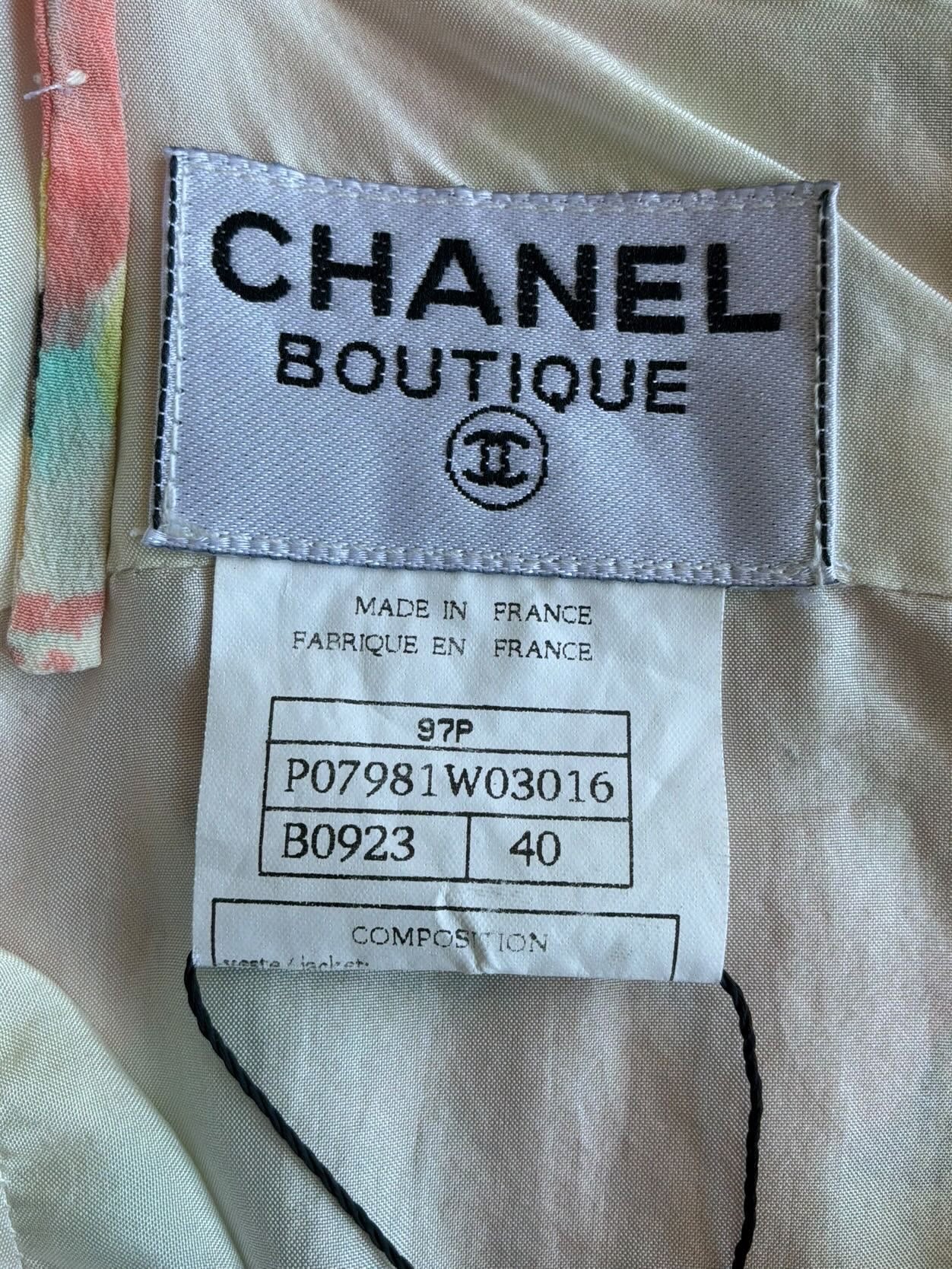 1997 Chanel Abstract Tortoise Silk Dress