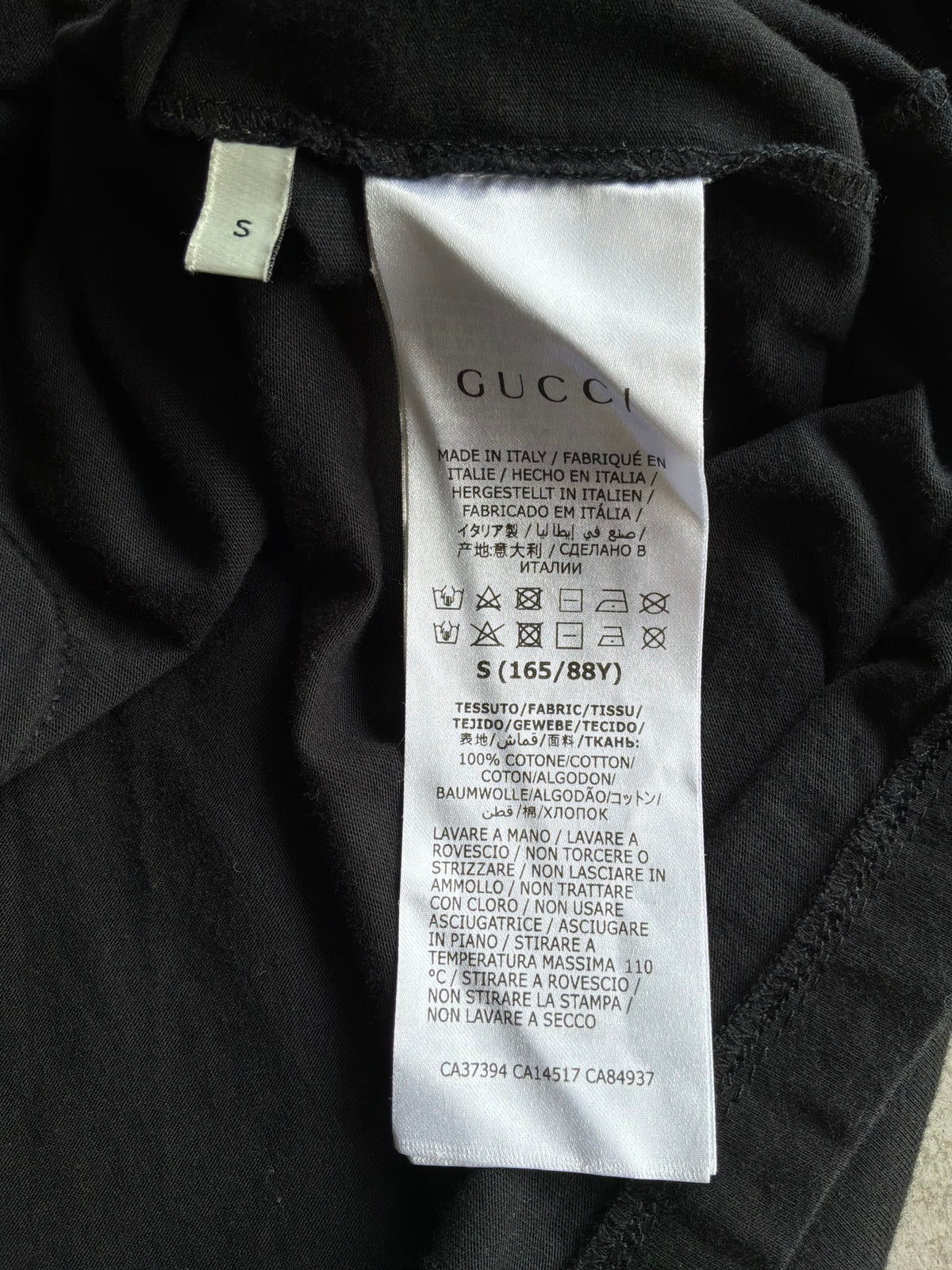 Gucci Cat Script Black Tee