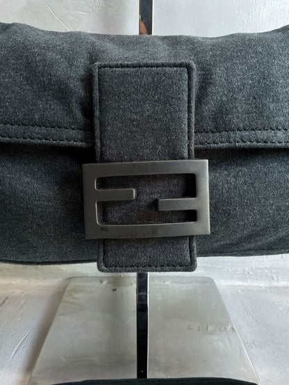 2000s Fendi Wool Baguette Bag