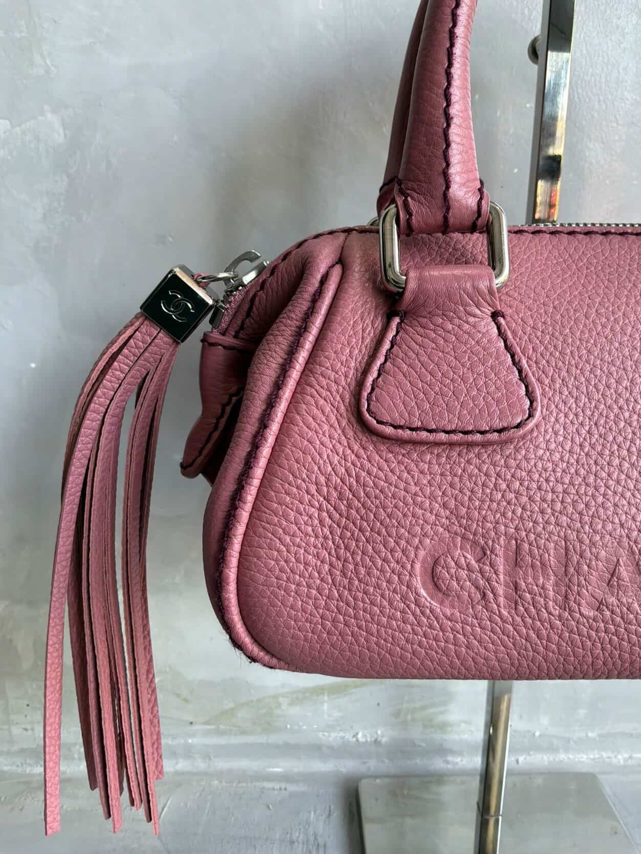 Chanel LAX Tassel Caviar Mini Bowler Bag