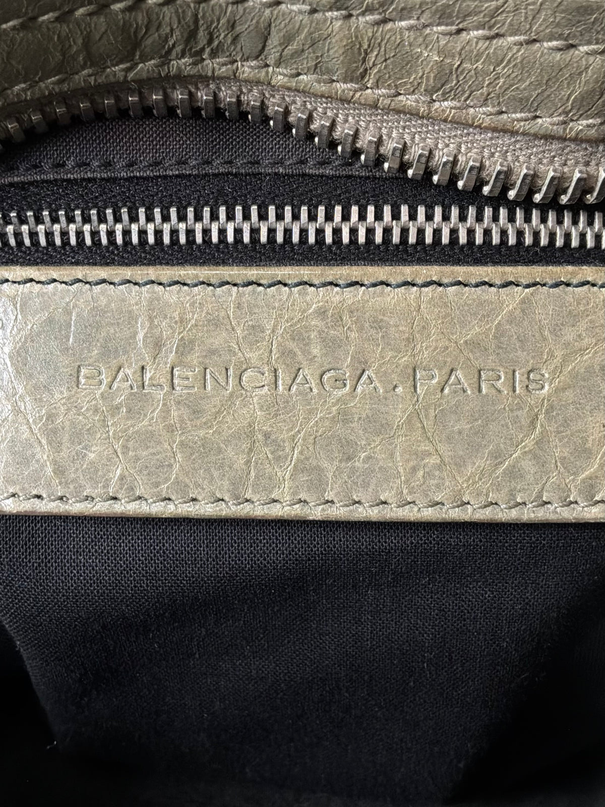 Balenciaga Classic City Pistachio on Silver Giant 21 Lambskin Bag