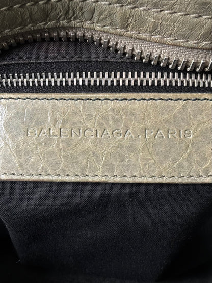 Balenciaga Classic City Pistachio on Silver Giant 21 Lambskin Bag