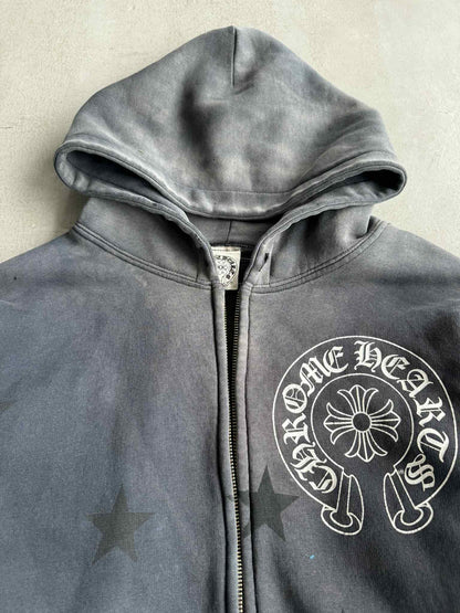 Vintage Chrome Hearts Scroll And Stars Thermal Hoodie