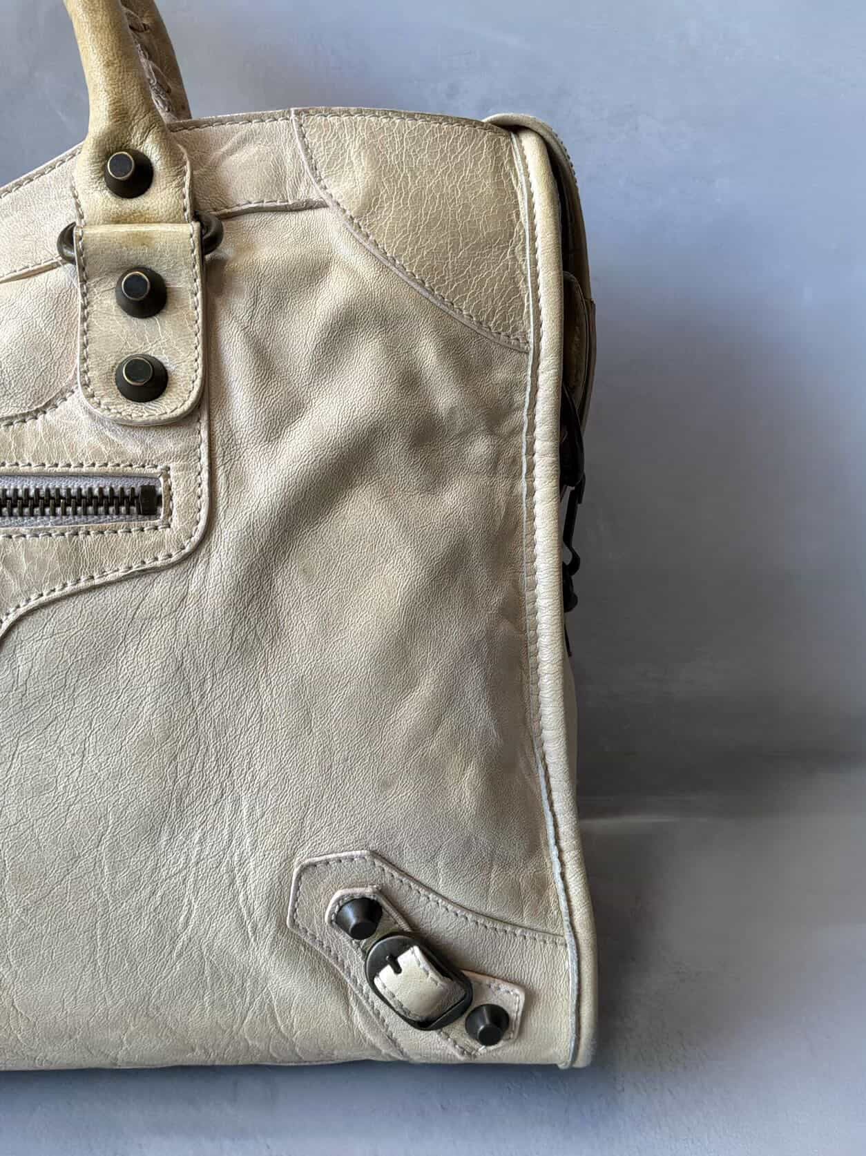 Balenciaga Classic City Beige Lambskin Bag