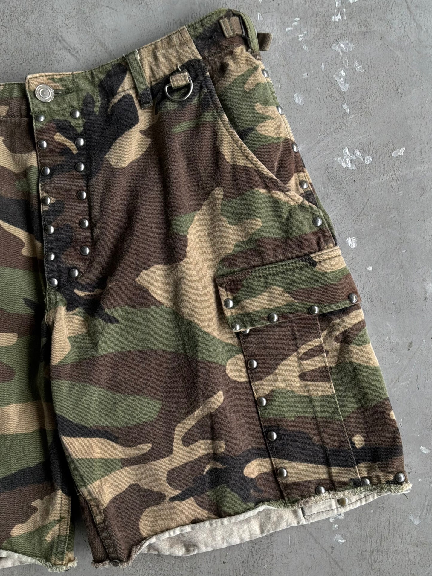 Saint Laurent Paris Camou Cargo Shorts