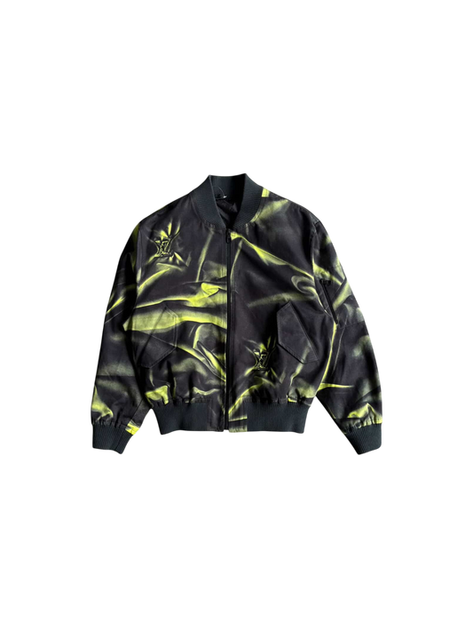 Louis Vuitton Green Printed Bomber Jacket