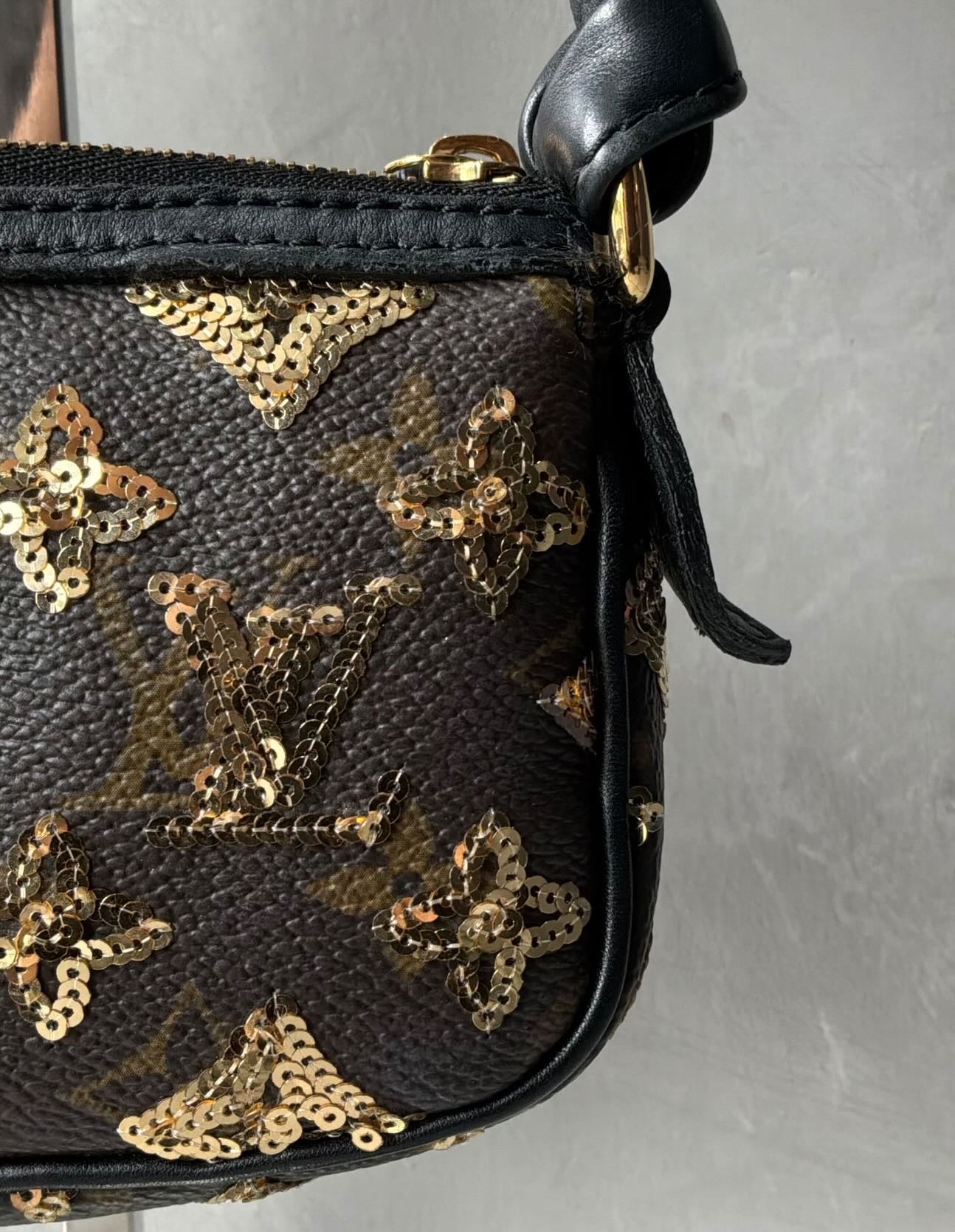 Louis Vuitton Sequins Monogram Micro Pochette Bag