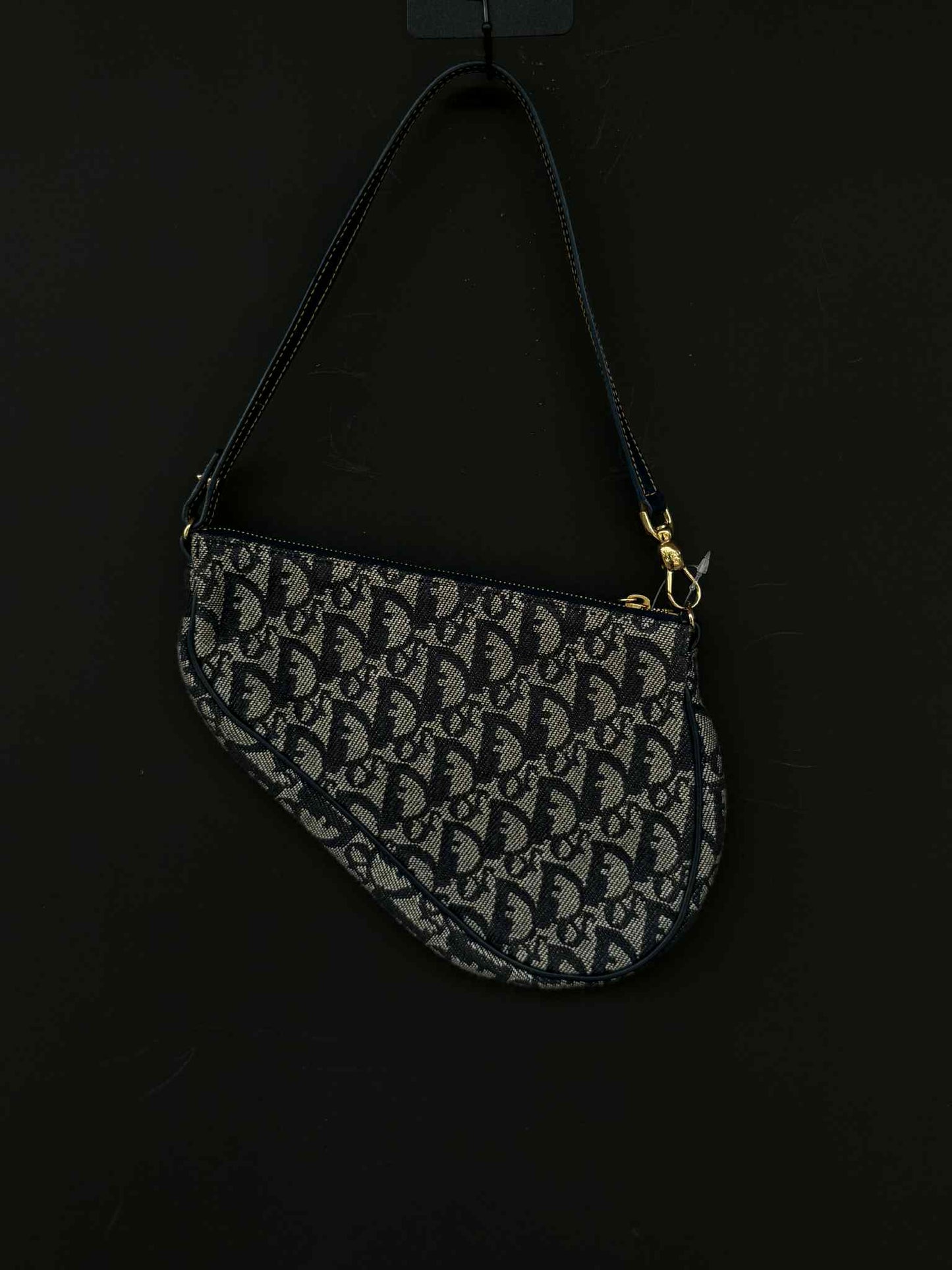 Vintage Dior Oblique Canvas Saddle Bag