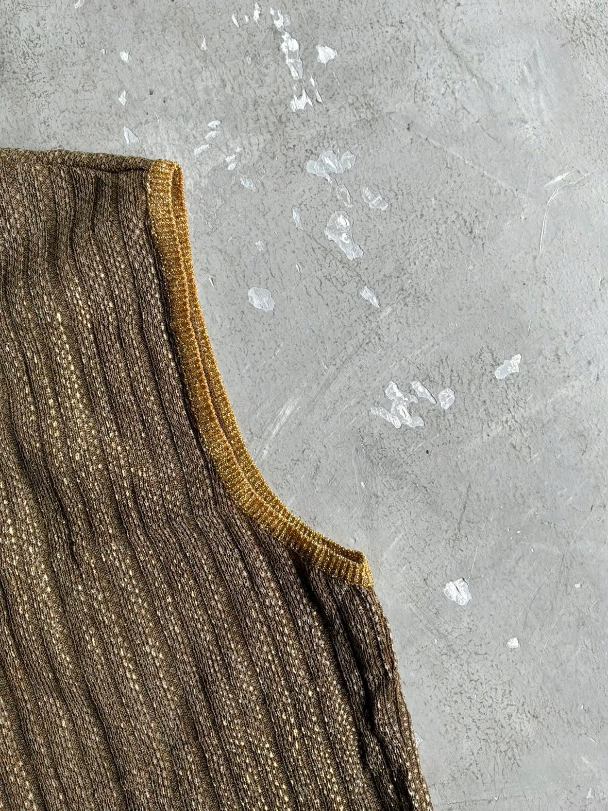 Chanel Metallic Collared Sleeveless