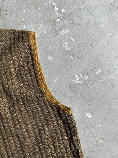 Chanel Metallic Collared Sleeveless