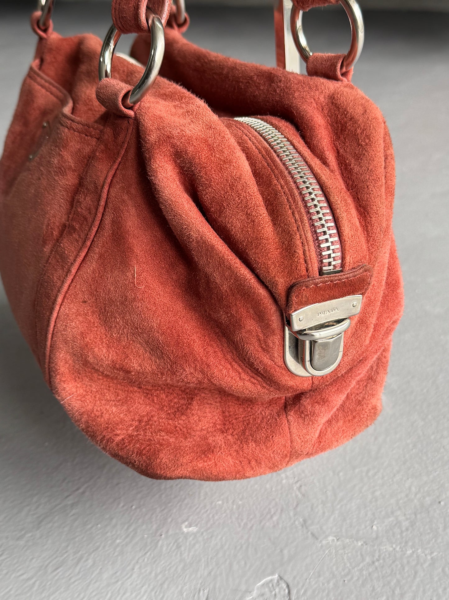 Prada Suede SHW Handbag
