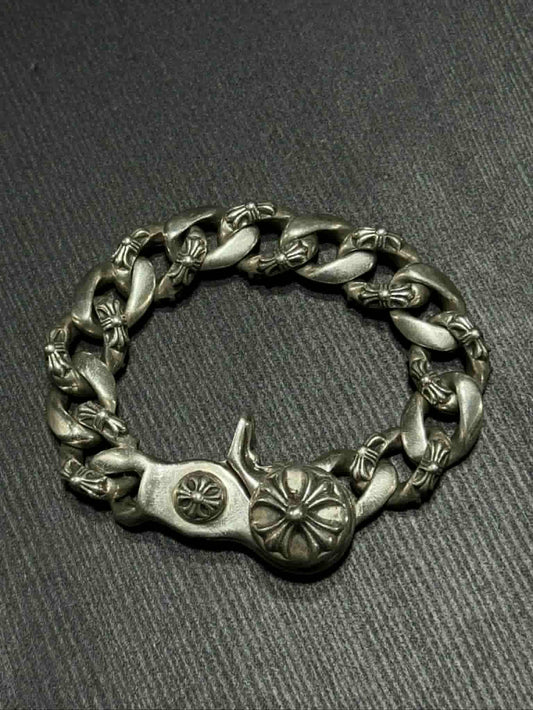 Chrome Hearts Fancy Link Lobster Clasp Bracelet