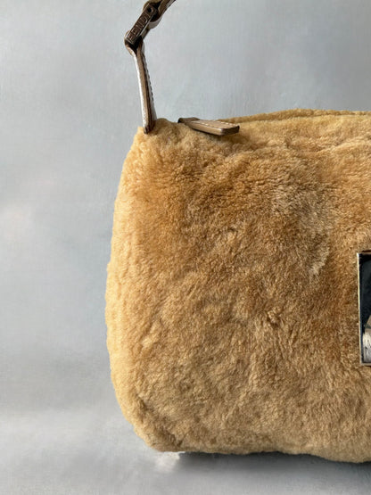 Fendi Faux Fur Baguette Shoulder Bag