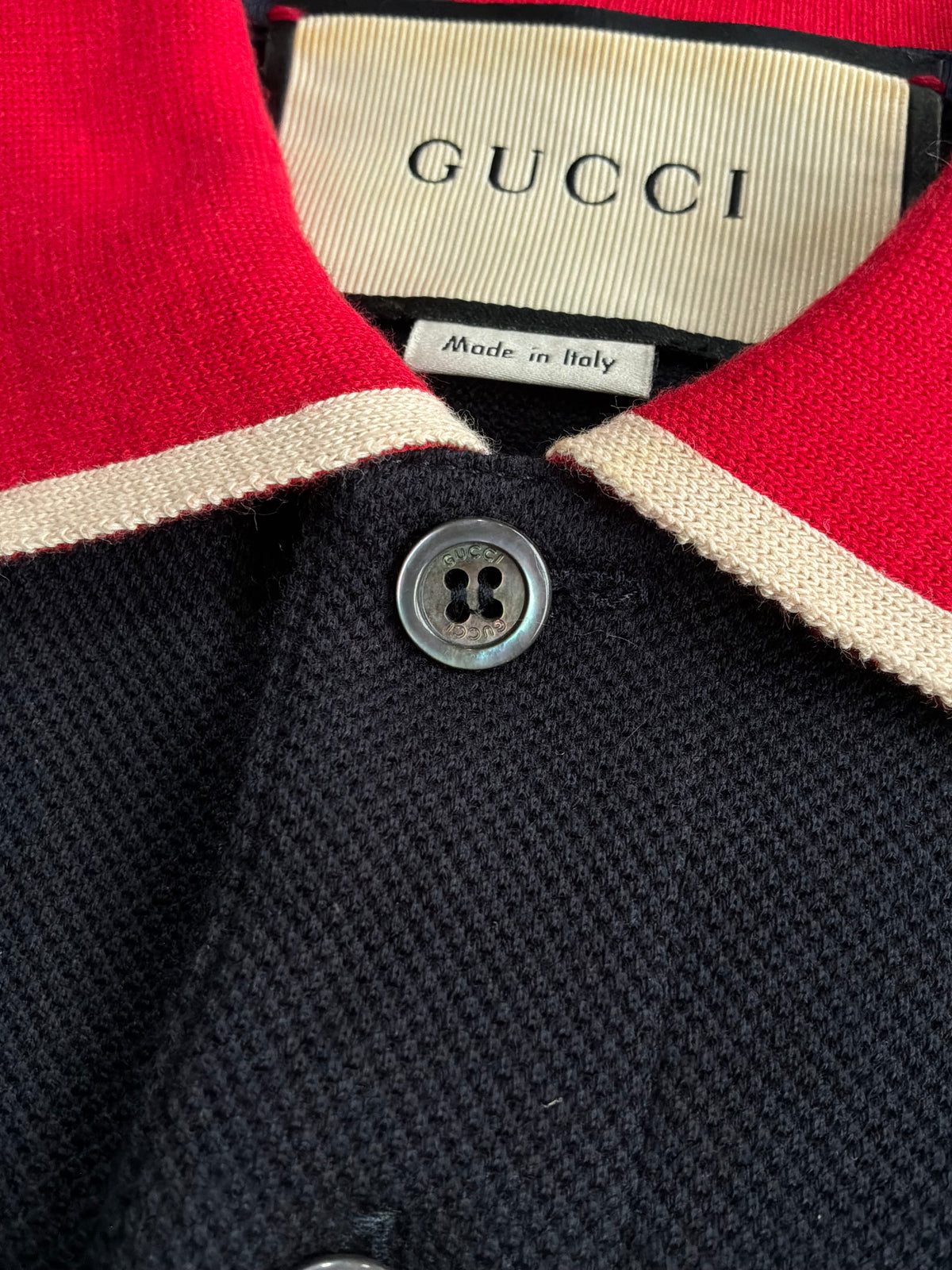 Gucci Bee Logo Black Polo Shirt