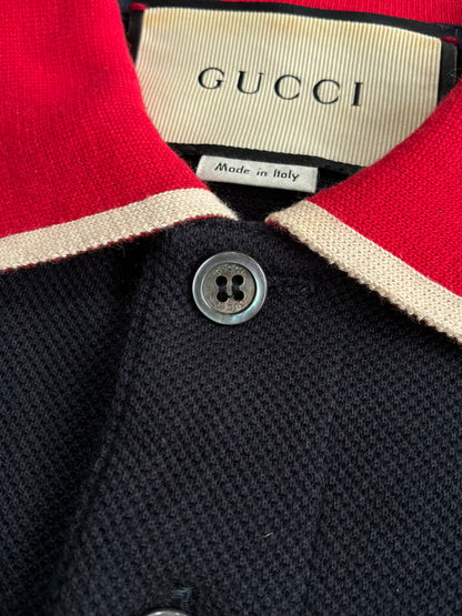 Gucci Bee Logo Black Polo Shirt