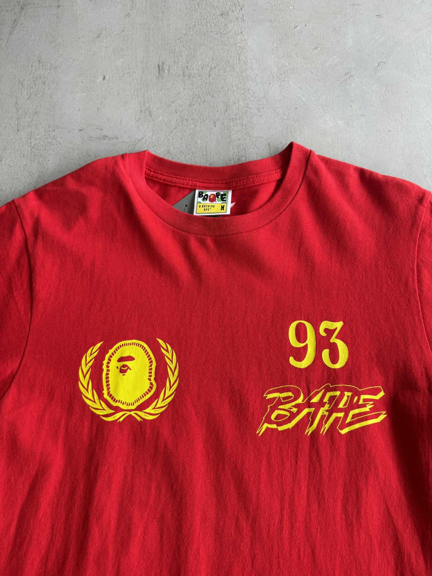 Bape Bicolor Motorsport Red tee