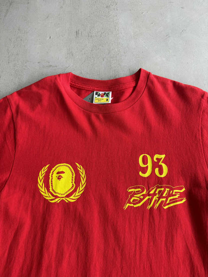 Bape Bicolor Motorsport Red tee