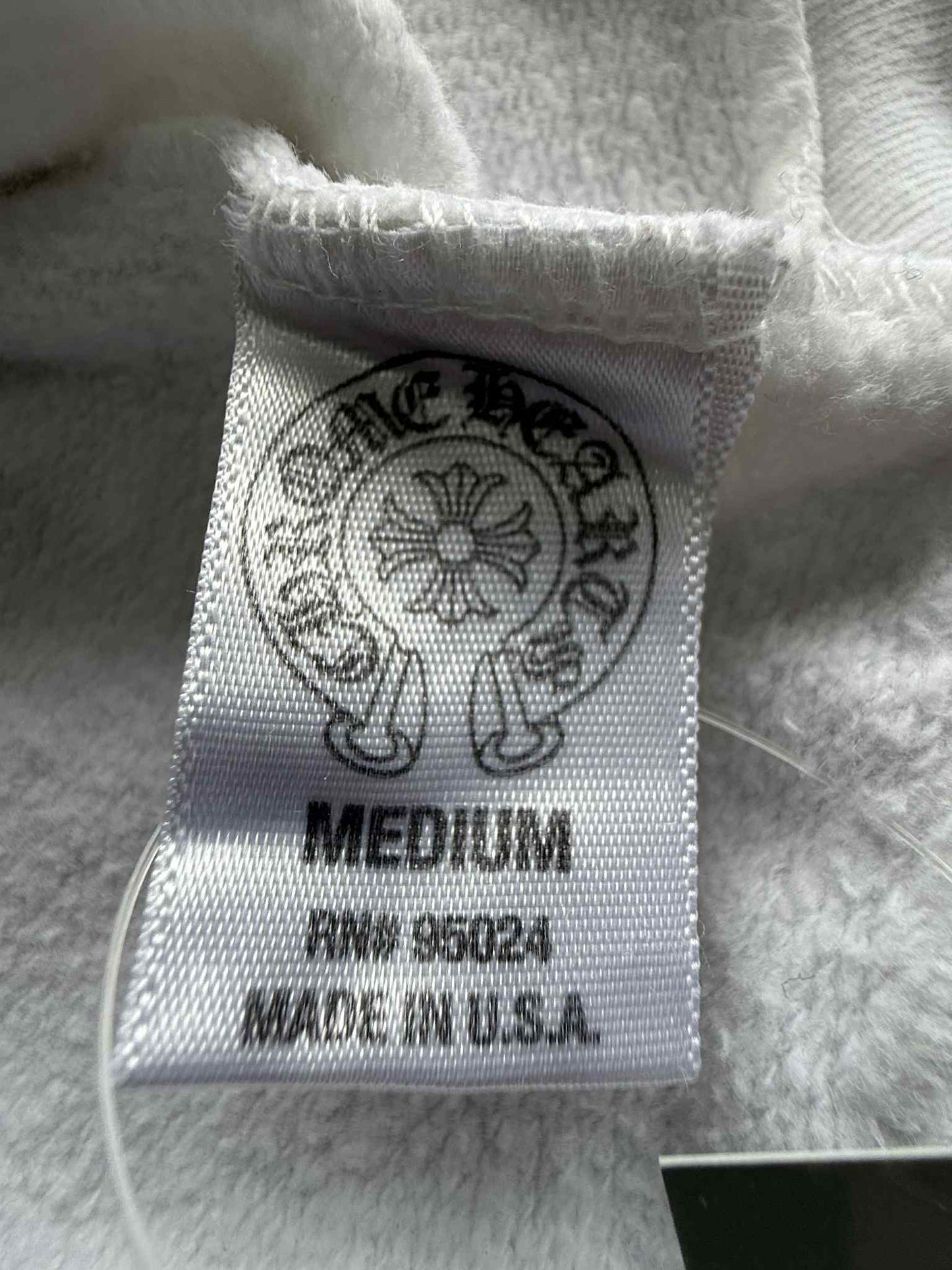 Chrome Hearts White Cross Zip Hoodie