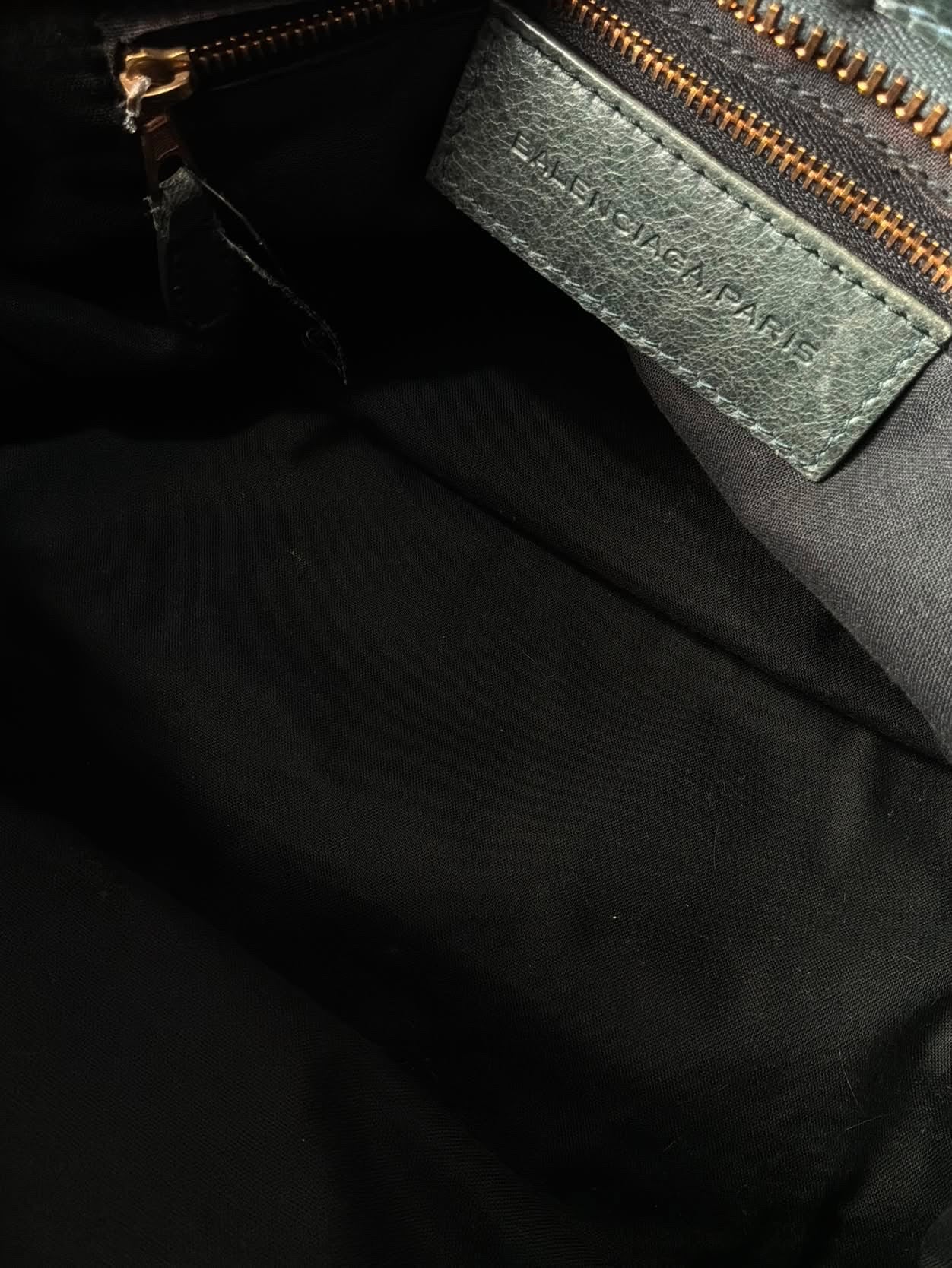 Balenciaga City Giant 21 Dark Green Lamb Skin Bag