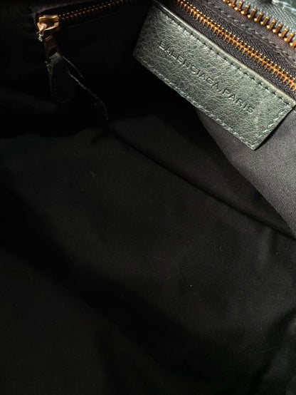 Balenciaga City Giant 21 Dark Green Lamb Skin Bag
