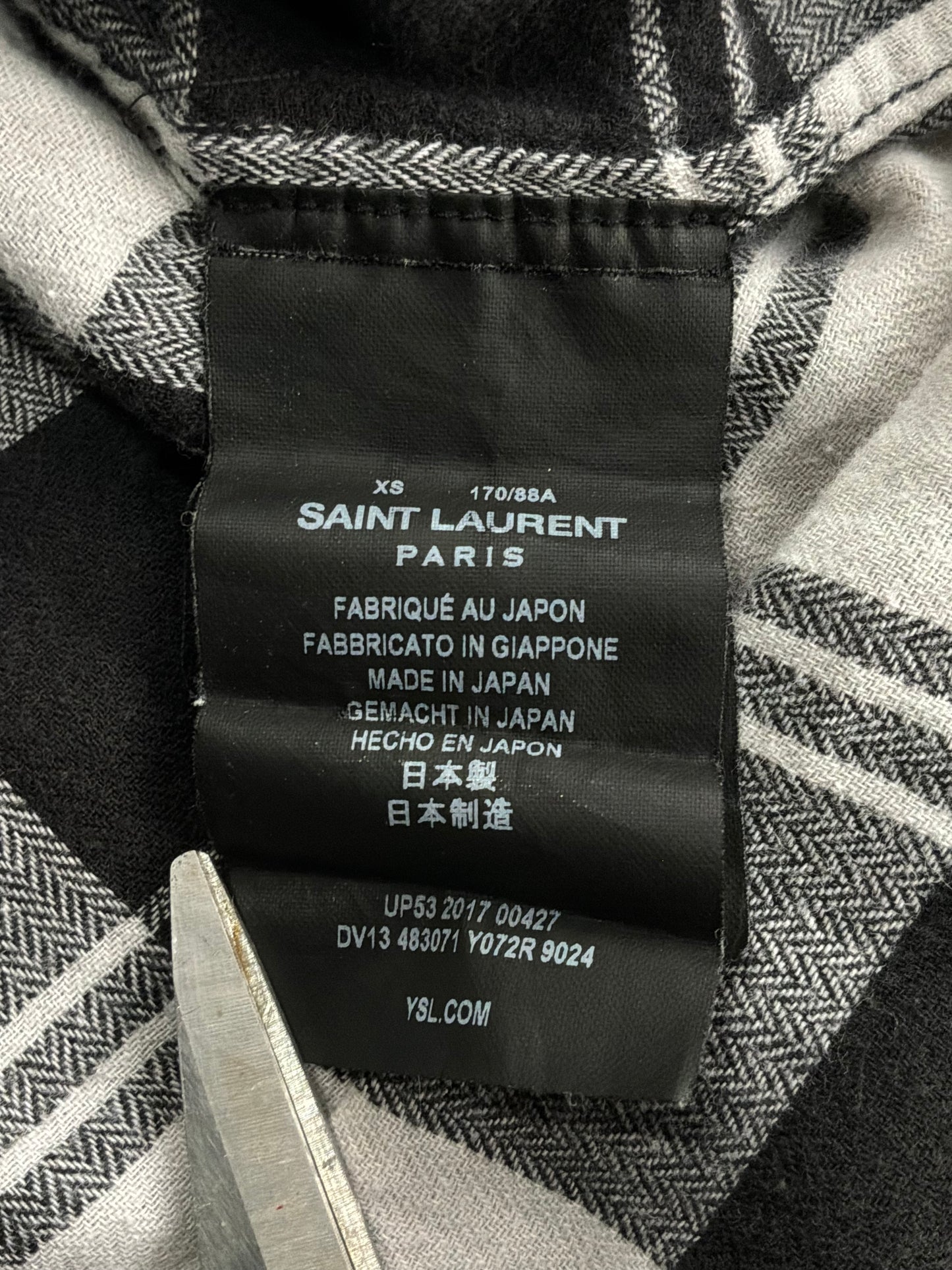 Saint Laurent Paris Checkered Flannel
