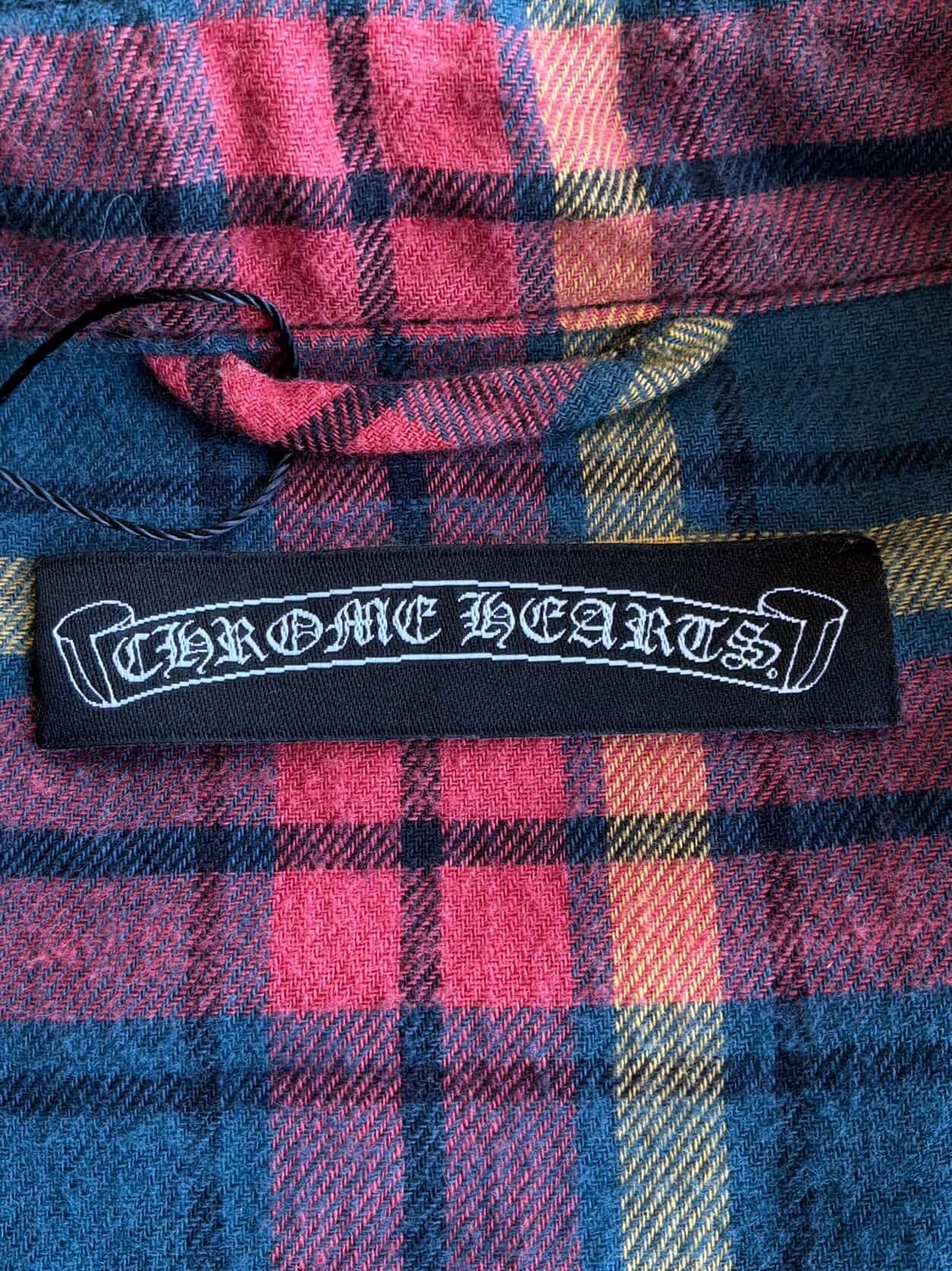 Chrome Hearts Cross Patch Plaid Flannel