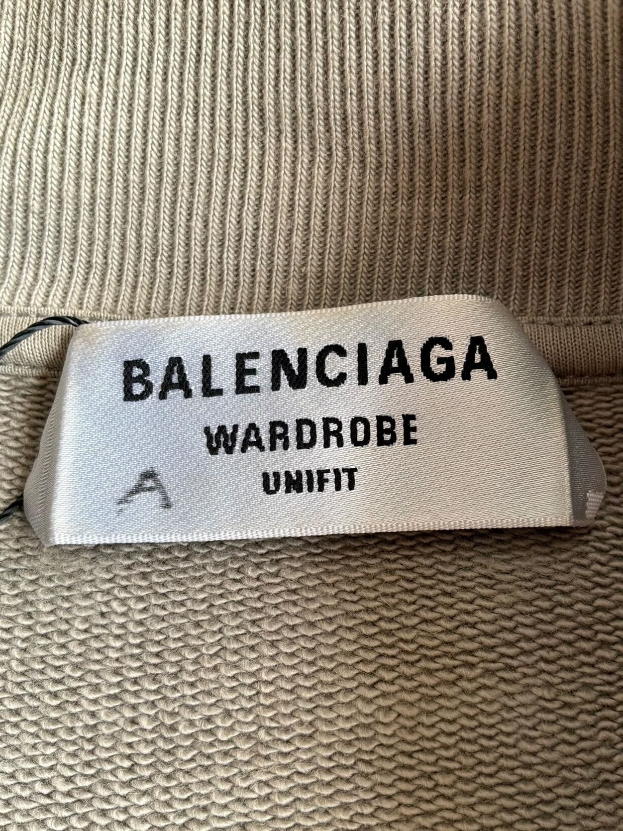 Balenciaga Chest Embroidered Logo Crewneck
