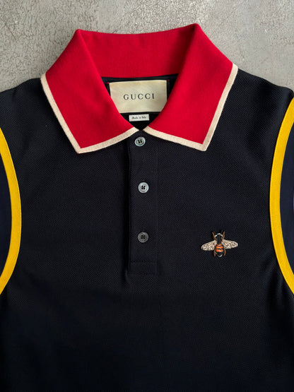 Gucci Bee Logo Black Polo Shirt