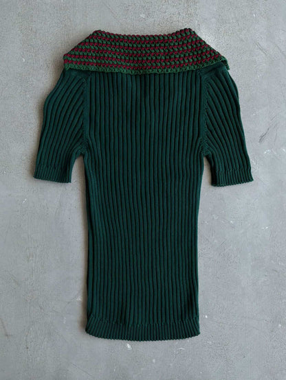 Prada Knit Collared Top
