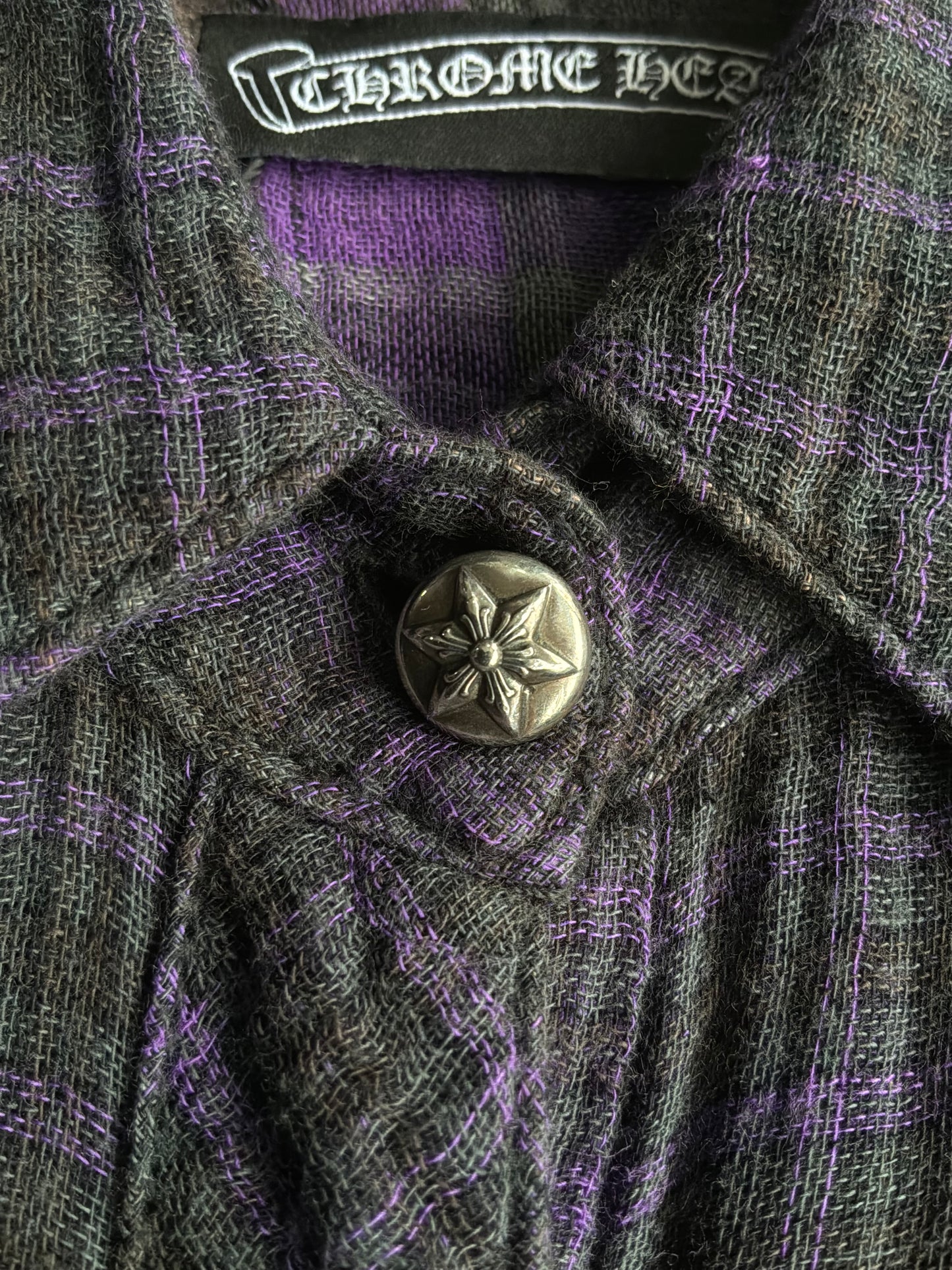 Vintage Chrome Hearts Fleur Cross Patch Flannel