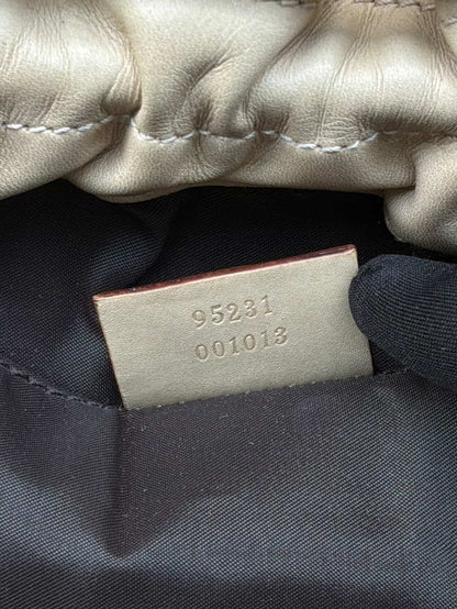 Gucci Tom Ford Era Leather Tattoo Floral Bamboo Handbag