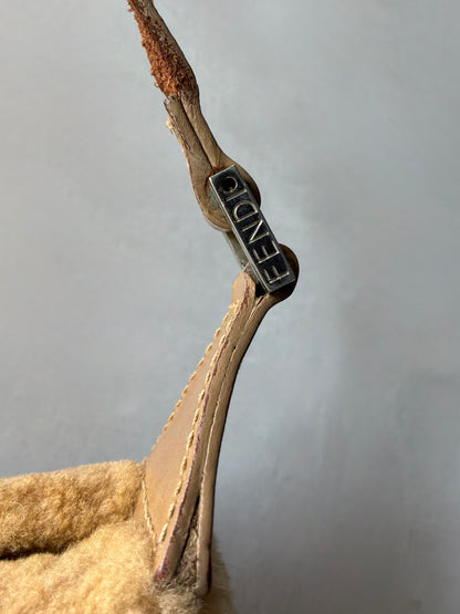 Fendi Faux Fur Baguette Shoulder Bag