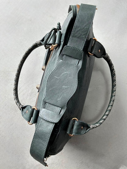 Balenciaga City Giant 21 Dark Green Lamb Skin Bag